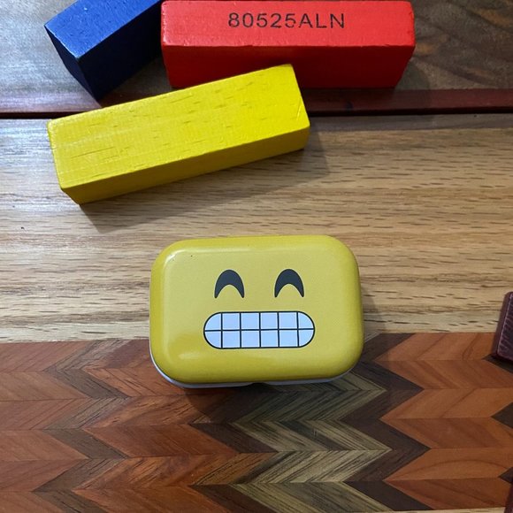 Other - Cheesing Emoji - Yellow Mini Tin Box